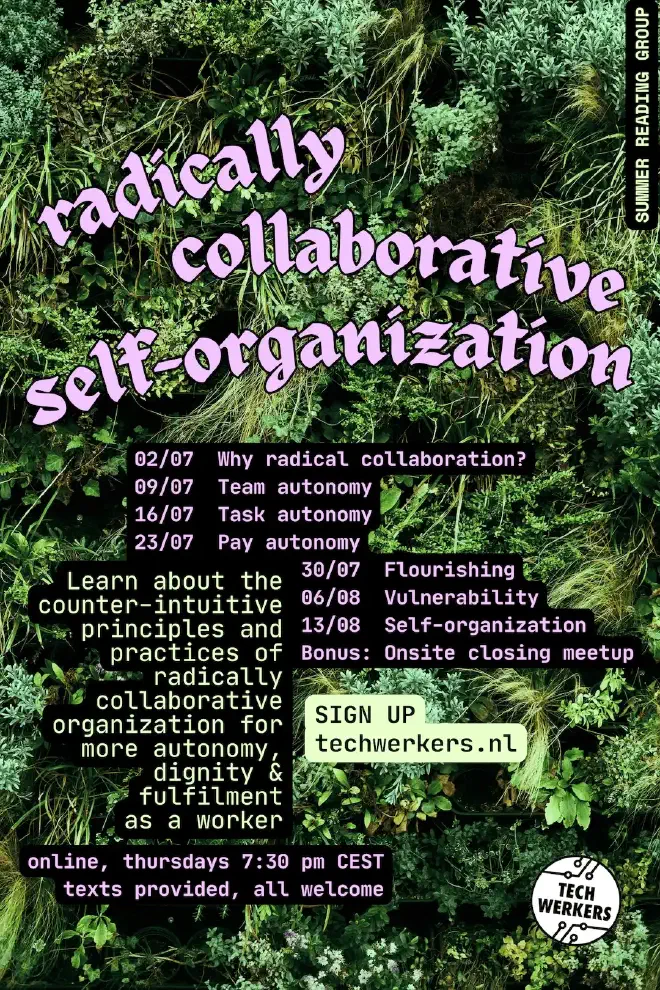 Flyer for radical self-organizing reading group.